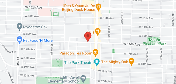 map of 107 503 W 16TH AVENUE